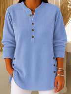 Mia™ | Buttoned Henley Tunic