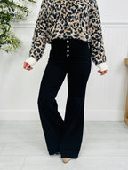 Vivienne™ | Tummy Control Wide-Leg Black Jeans