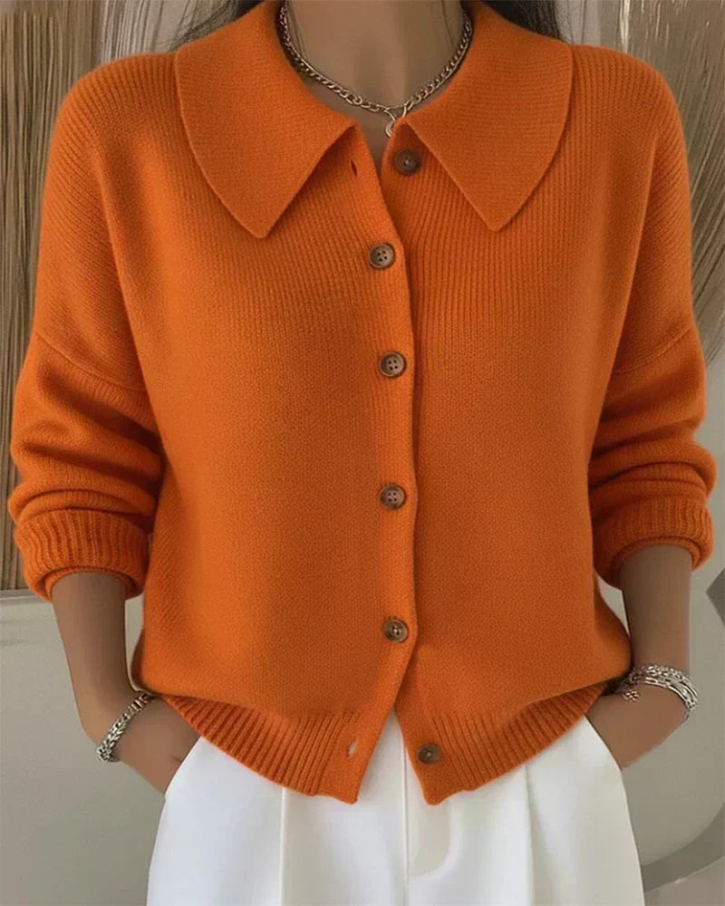 Clara™ | Collared Button Cardigan