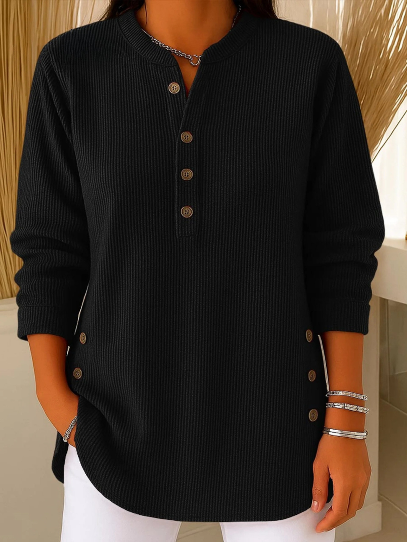 Mia™ | Buttoned Henley Tunic