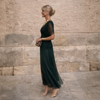 Mikaela™ | Tummy-Control Off-Shoulder Maxi Dress