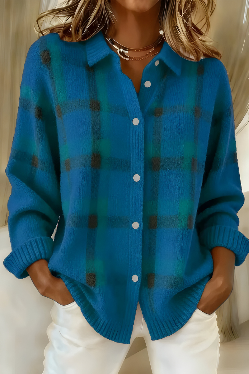 Bernadette™ | Checked Cardigan