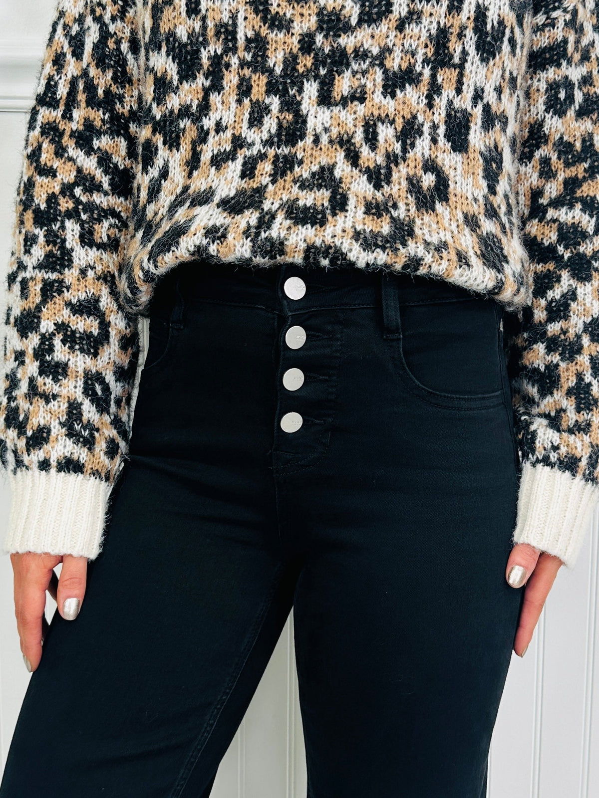 Vivienne™ | Tummy Control Wide-Leg Black Jeans