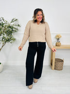 Vivienne™ | Tummy Control Wide-Leg Black Jeans