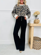 Vivienne™ | Tummy Control Wide-Leg Black Jeans
