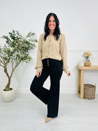Vivienne™ | Tummy Control Wide-Leg Black Jeans