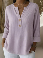 Ada™ | Buttoned Henley Top