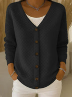 Karen™ | Quilted Button-Front Cardigan