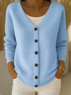 Karen™ | Quilted Button-Front Cardigan