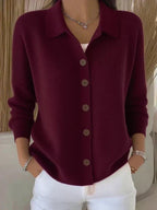Jessie™ | Collared Button-Front Cardigan