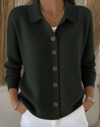 Jessie™ | Collared Button-Front Cardigan