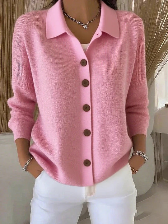 Jessie™ | Collared Button-Front Cardigan