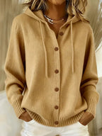 Tessa™ | Cozy Buttoned Hooded Cardigan