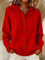 Tessa™ | Cozy Buttoned Hooded Cardigan