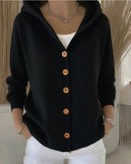 Meryl™ | Hooded Button-Front Knit Cardigan