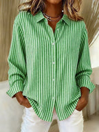 Geraldine™ | Striped Button-Up Shirt