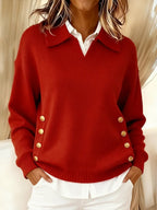 Riley™ | Collared V-Neck Sweater