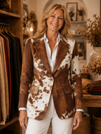 Philippa structured statement blazer worn by model