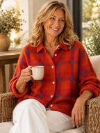 Bernadette™ | Checked Cardigan