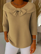 Wendy™ | Bow-Detail Crew-Neck Sweater