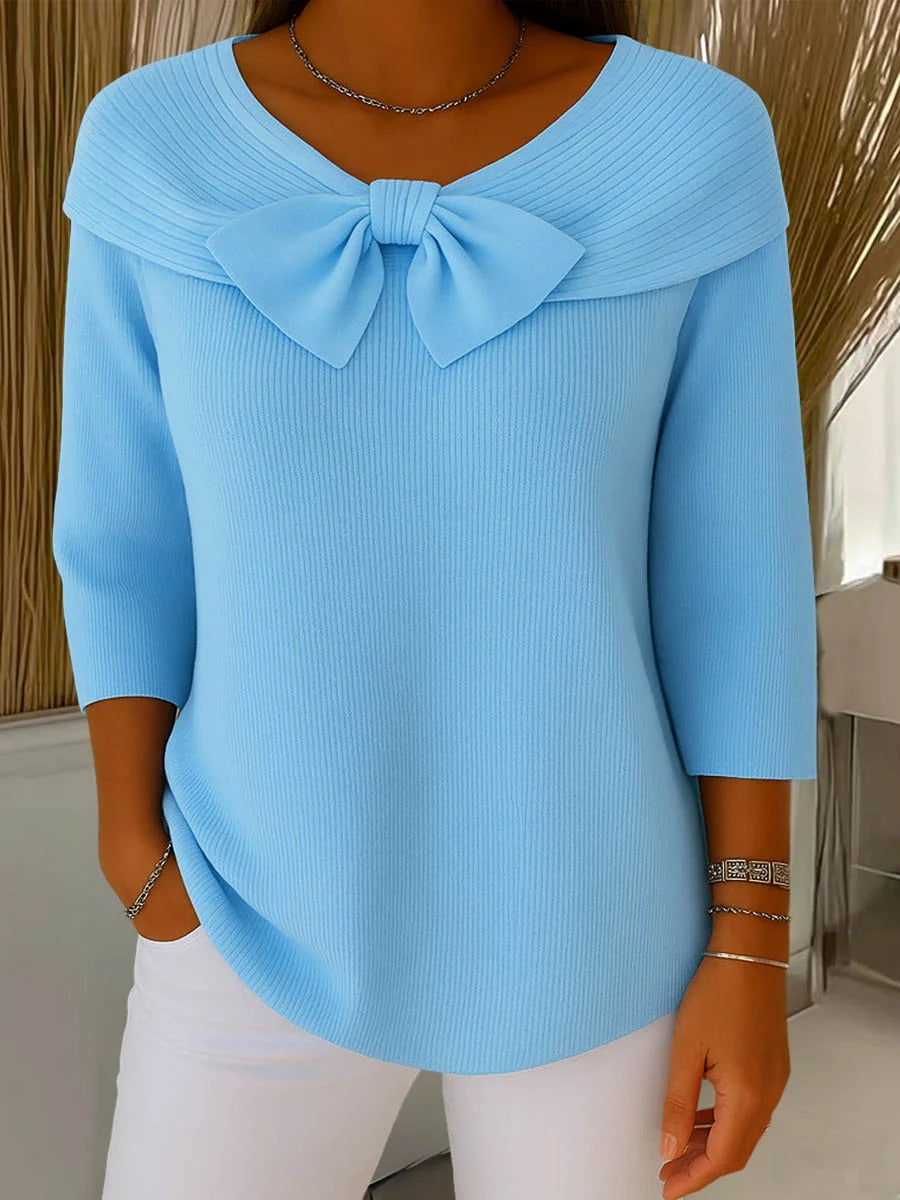 Wendy™ | Bow-Detail Crew-Neck Sweater