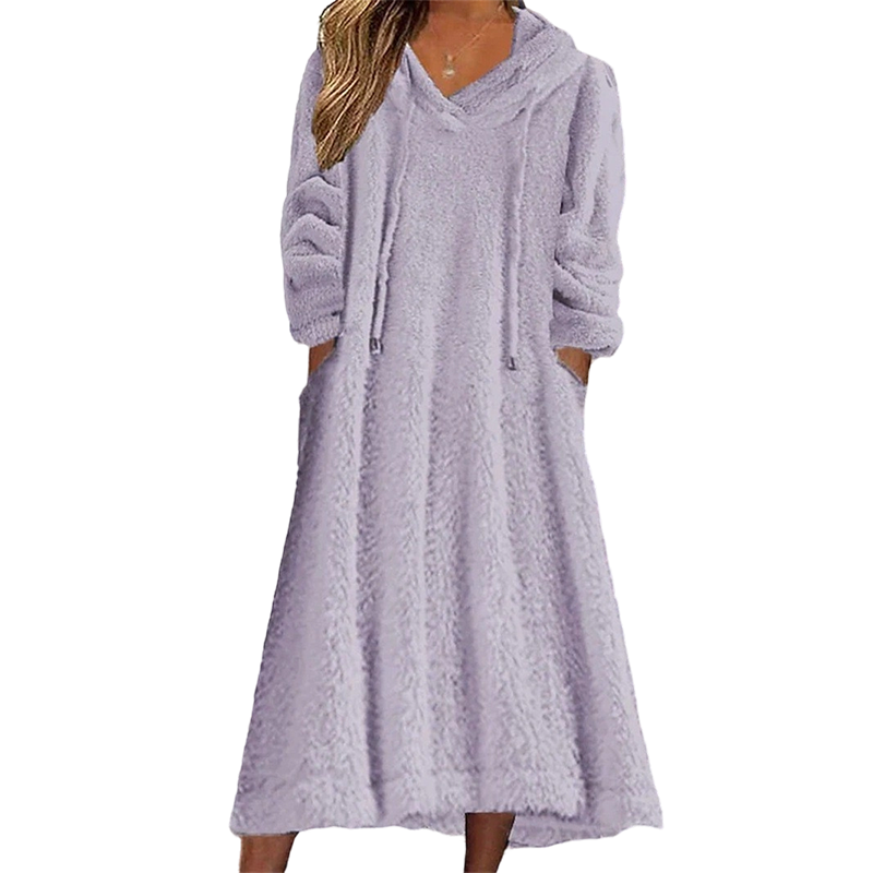 Noelle™ | Women's Plush Hooded Lounge Dress