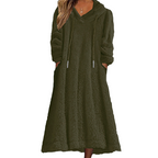 Noelle™ | Women's Plush Hooded Lounge Dress