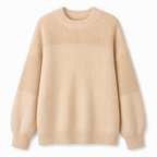 Rosalind™ | Crochet-Shoulder Lantern Sleeve Sweater