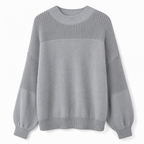 Rosalind™ | Crochet-Shoulder Lantern Sleeve Sweater