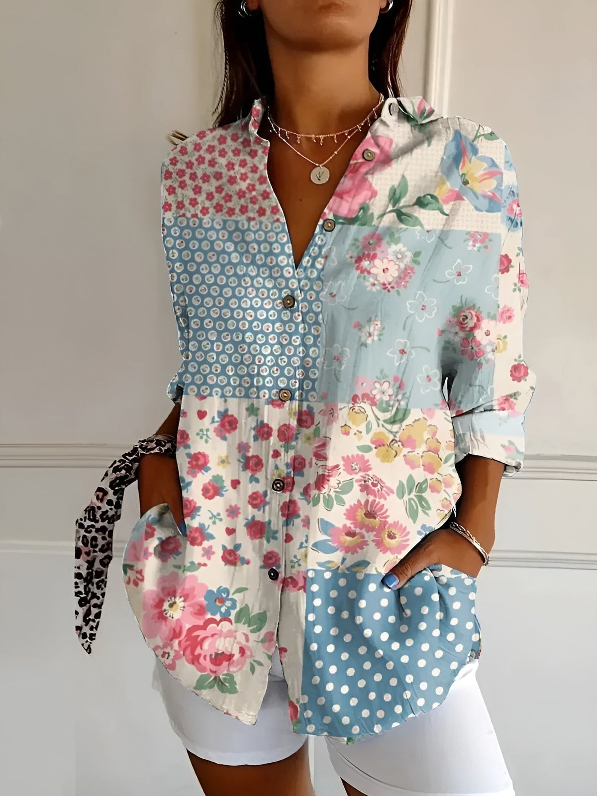 Melodie™ | Elegant Floral Button Shirt