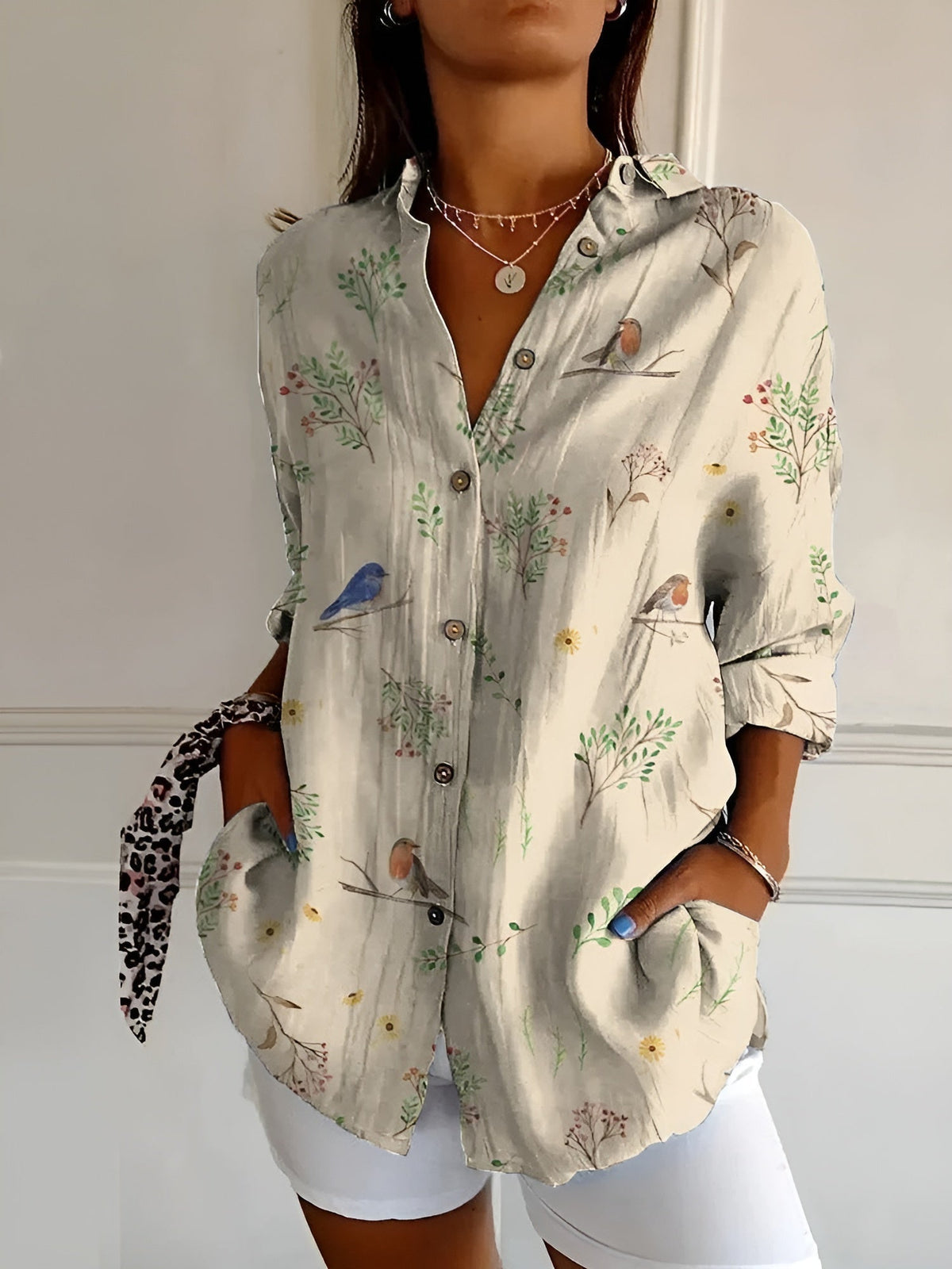 Melodie™ | Elegant Floral Button Shirt