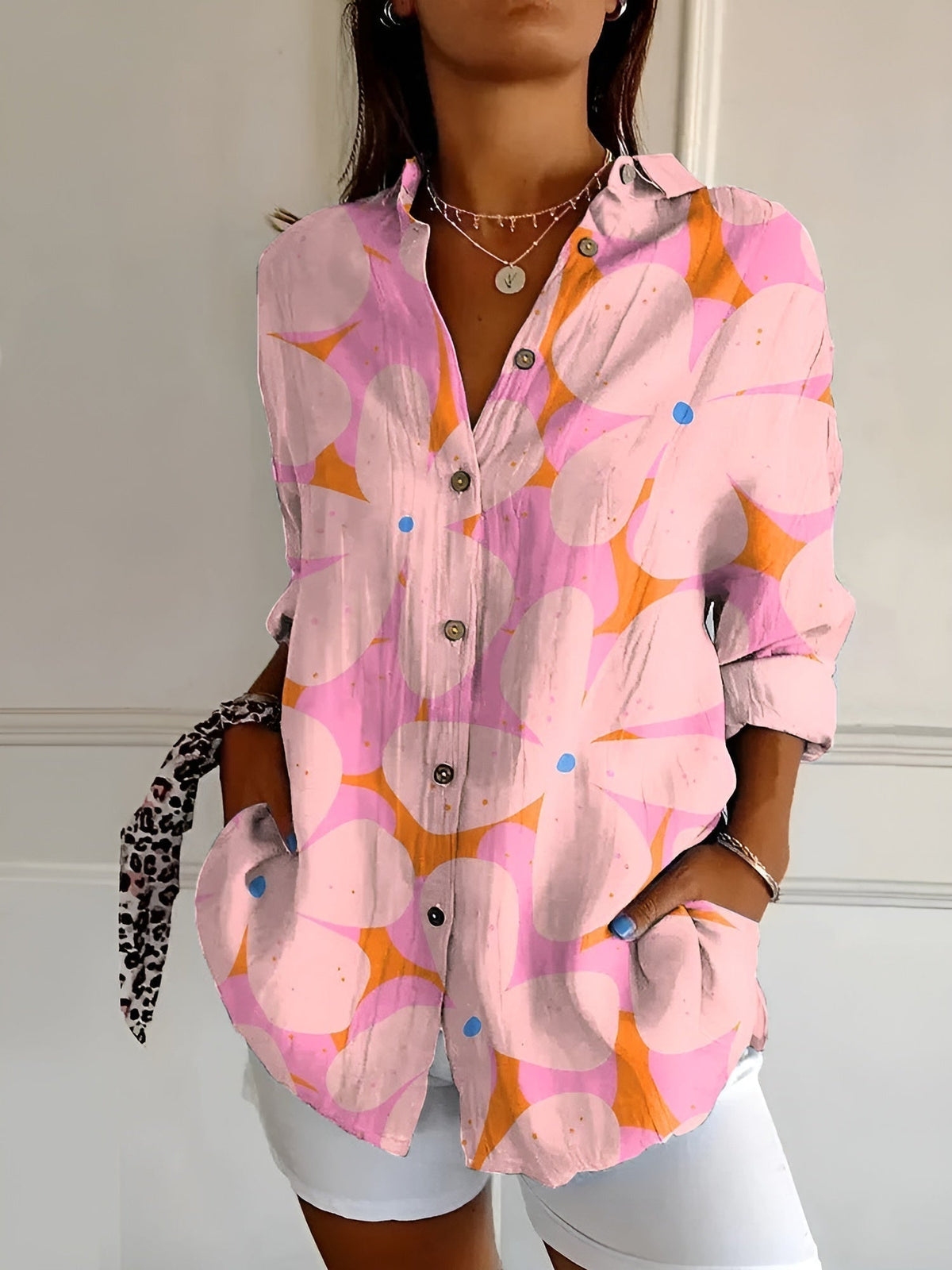 Melodie™ | Elegant Floral Button Shirt